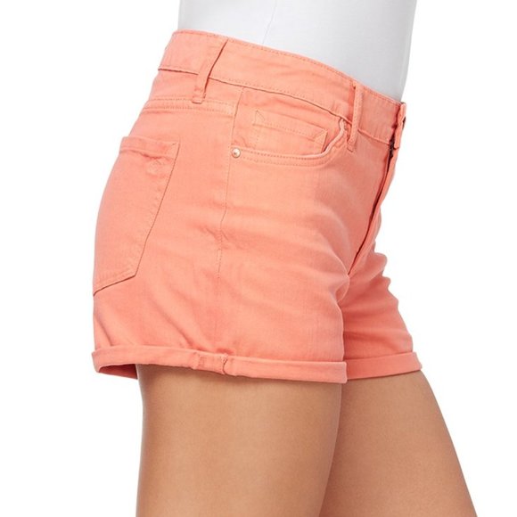 WOMEN'S JESSICA SIMPSON SHORTS FOREVER LOW RISE WOMENS SIZE 27 JEAN SHORTS CORAL - Picture 5 of 7